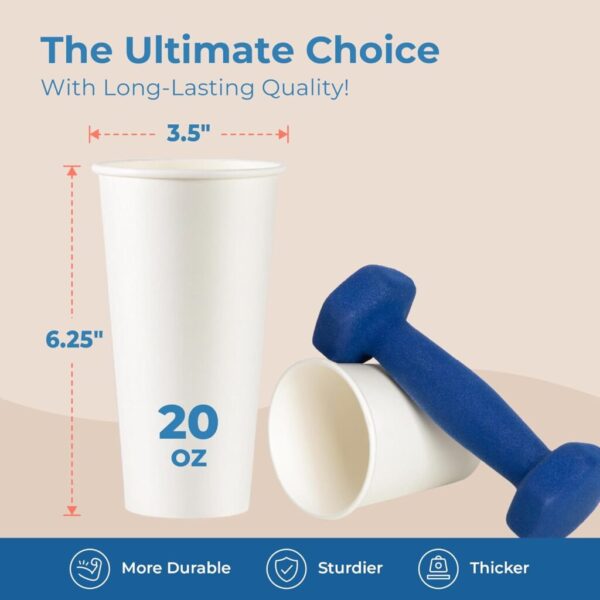20 oz single wall paper cup - Image 2