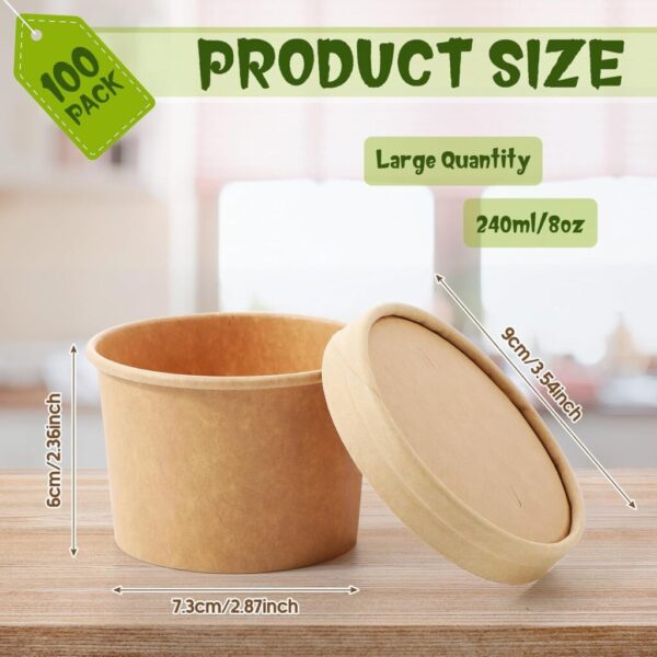 8 oz soup paper bowl - Image 2