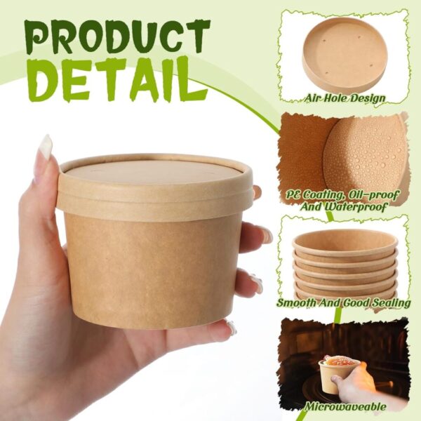 8 oz soup paper bowl - Image 4