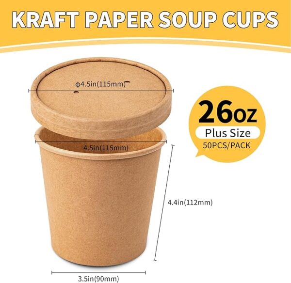 26 oz soup paper bowl - Image 4