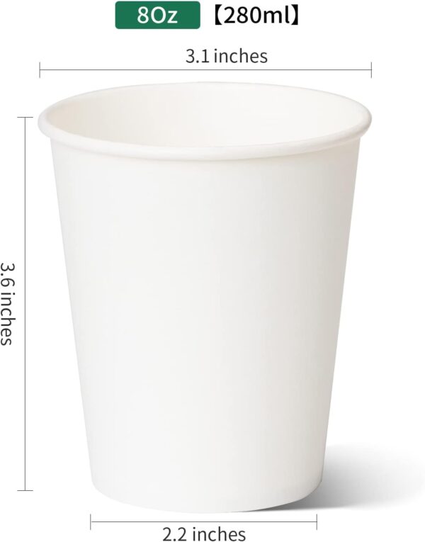 8 oz single wall paper cup - Image 4