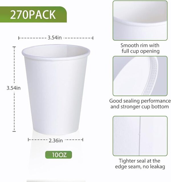 10 oz single wall paper cup - Image 4