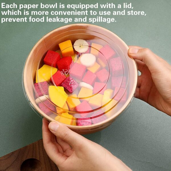 1500ML salad paper bowl - Image 3