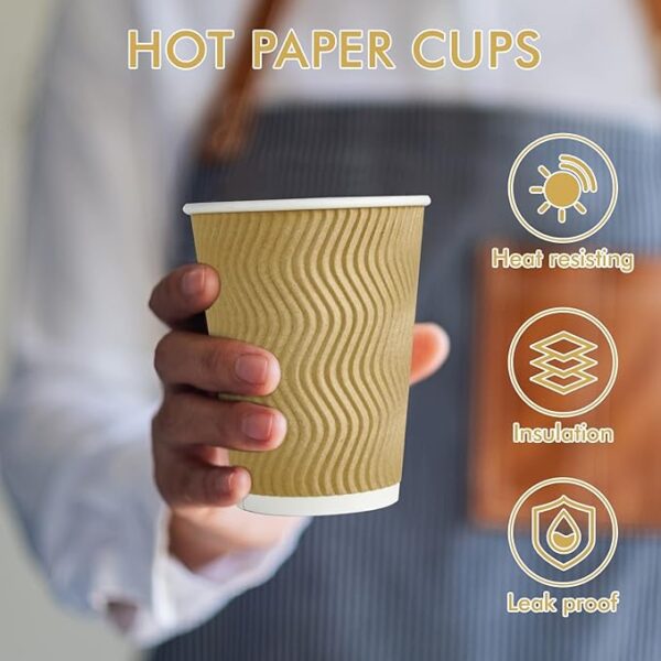 8 oz ripple wall paper cup - Image 4